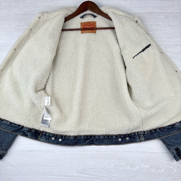 Levi's Men's Sherpa Lined Trucker Jacket Size Large - Picture 7 of 11